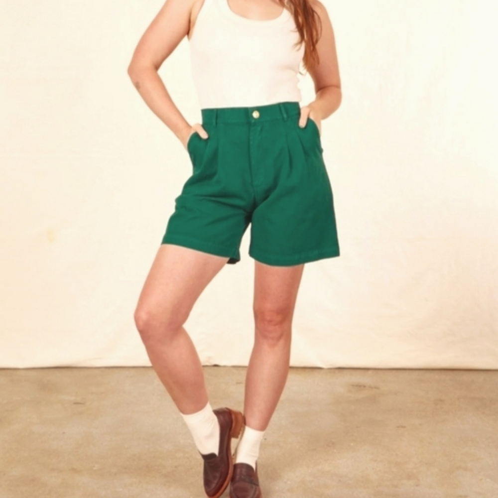 Big Bud Press Trousers Shorts Dark Emerald Green